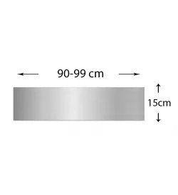 90-99Cm H15Cm Aluminum Door Kick Plate