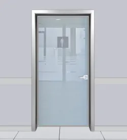 Aluminum Frame Frosted Glass Clinic Door