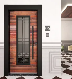Arma Glass and Tiled Steel Door, Apartment Entrance Door
