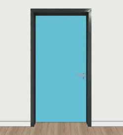 Blue Zircon Anthracite Steel-Framed Laminated Door