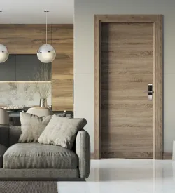 Gray Sonoma Fire-Rated Card Access Hotel Room Door