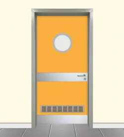 Orange Marmalade Laminated Door with Lumboz and Vent