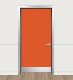 Orange Sunstone Aluminum Framed Class Door with Cane Handle