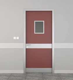 Red Calla Lilly Colorful Aluminum Framed Laminate Door with Stretcher