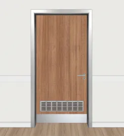 Rodos Teak Aluminum Framed Ventilated Kick Plate Laminated Door