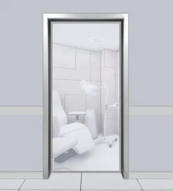 Transparent 4+4 Laminated Glass Hoppe Handle Aluminum Framed Door
