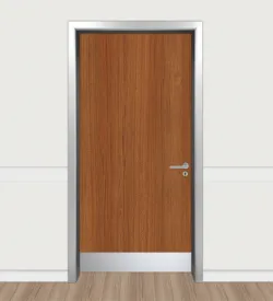 Sumatra Teak Kick-Plate Aluminum Framed Laminated Office Door