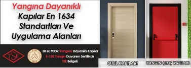 Yangına Dayanıklı Kapılar En1634 Standartları Ve Uygulama Alanları