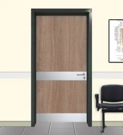Alberta Oak Antrasit Sac Kasalı Laminat Hastane Oda Kapısı