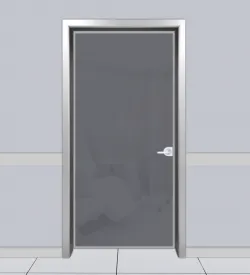 Alüminyum Kasalı Hoppe Kolu Füme Cam Kapı