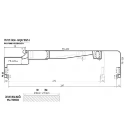 Ayarlanabilir 21-24Cm Alüminyum Kapı Kasası