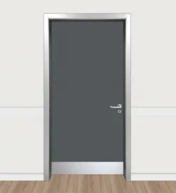 Obsidian Gray Alüminyum Kasalı Baston Kollu Okul Kapısı